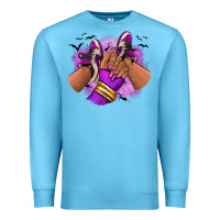 Ocean Blue Halloween afro sneakers Premium Sweatshirt - RanaPortraitStore