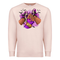 Pale Pink Halloween afro sneakers Premium Sweatshirt - RanaPortraitStore