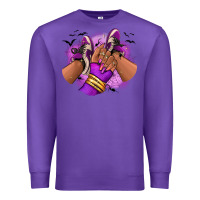 Purple Halloween afro sneakers Premium Sweatshirt - RanaPortraitStore