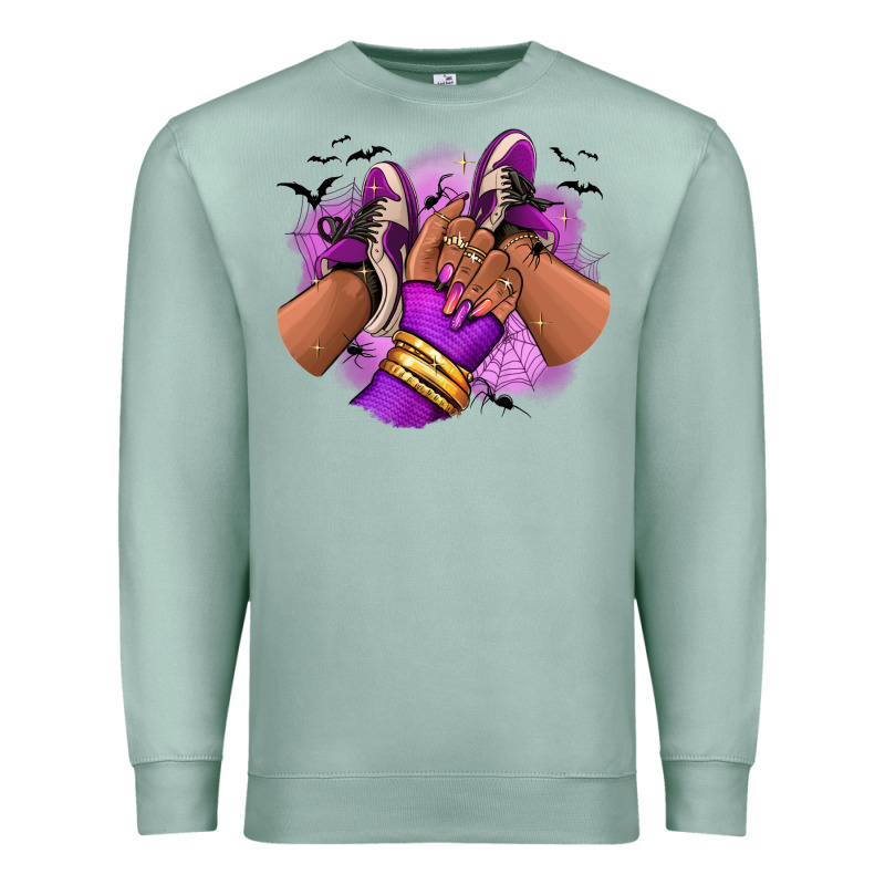 Halloween Afro Sneakers Premium Sweatshirt by RanaPortraitStore | Teevron