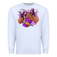 White Halloween afro sneakers Premium Sweatshirt - RanaPortraitStore