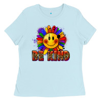 Baby Blue Be kind pride Ladies Tee - FaDigitalArtStudio