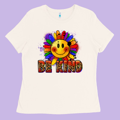 Be Kind Pride Ladies Tee Designed By Fadigitalartstudio