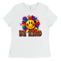 White Be kind pride Ladies Tee - FaDigitalArtStudio