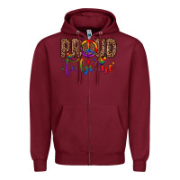 Burgundy proud to be me Zipper Hoodie - JahusDesignShop
