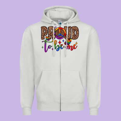 Proud To Be Me Zipper Hoodie Designed By Jahusdesignshop