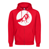 Red praying mantis Zipper Hoodie - DesigneFamous