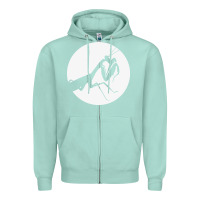 Seafoam praying mantis Zipper Hoodie - DesigneFamous