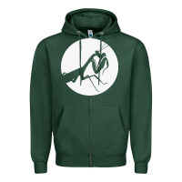 Sports Green praying mantis Zipper Hoodie - DesigneFamous