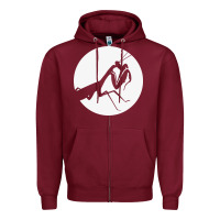 Burgundy praying mantis Zipper Hoodie - DesigneFamous