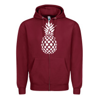 Burgundy pineapple sunset Zipper Hoodie - DesigneFamous