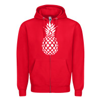 Red pineapple sunset Zipper Hoodie - DesigneFamous