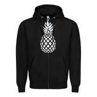 Black pineapple sunset Zipper Hoodie - DesigneFamous