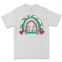 Dove Grey Baseball Rainbow Premium Tee - RanaPortraitStore