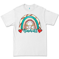 White Baseball Rainbow Premium Tee - RanaPortraitStore