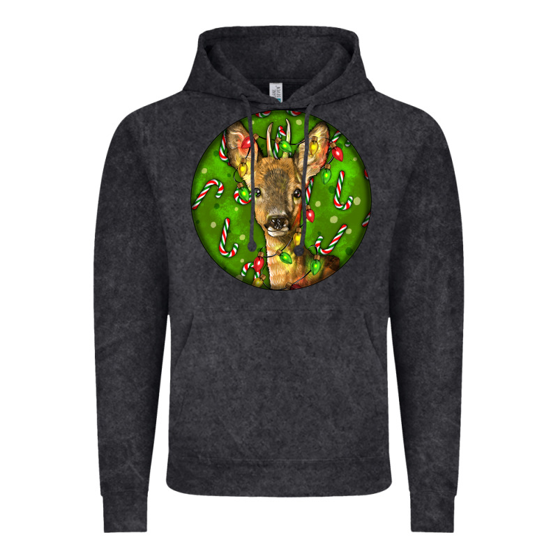 Red Brocket Deer Christmas Vintage Hoodie by LillyAllenDesigns | Teevron