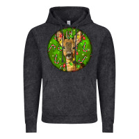Vintage Black red brocket deer christmas Vintage Hoodie - LillyAllenDesigns