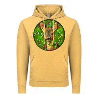 Vintage Mustard red brocket deer christmas Vintage Hoodie - LillyAllenDesigns
