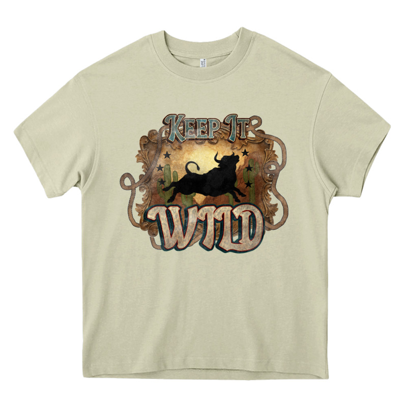 Keep It Wild Western Bull Heavy Core Tee by HowdyJamesFarm | Teevron