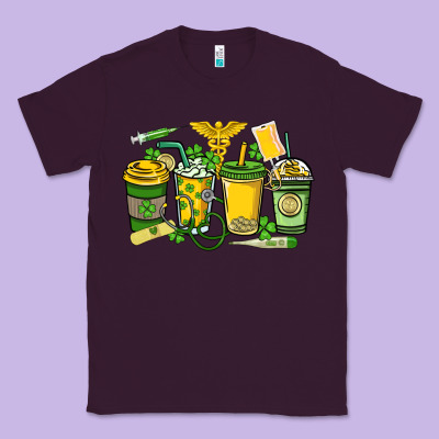 St. Patrick's Day Nurse Coffee Cups Classic Tee Designed By Howdyjamesfarm