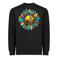 Black sunset sunflower Heavyweight Sweatshirt - JahusDesignShop
