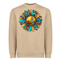 Mushroom sunset sunflower Heavyweight Sweatshirt - JahusDesignShop