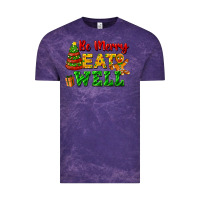 Cloud Purple be merry eat well Vintage Tee - FaDigitalArtStudio