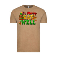 Vintage Coffee be merry eat well Vintage Tee - FaDigitalArtStudio