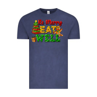 Vintage Denim be merry eat well Vintage Tee - FaDigitalArtStudio