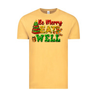 Vintage Mustard be merry eat well Vintage Tee - FaDigitalArtStudio