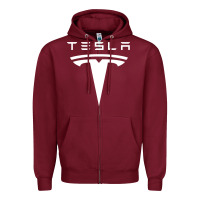 Burgundy small car design Zipper Hoodie - DesigneFamous