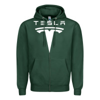 Sports Green small car design Zipper Hoodie - DesigneFamous