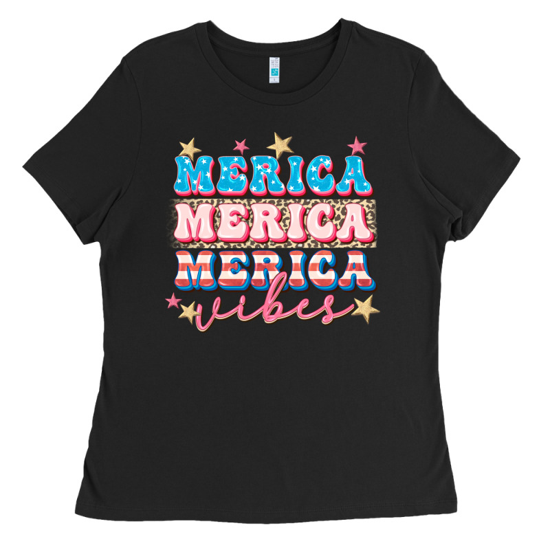 Merica Vibes Ladies Tee by FaDigitalArtStudio | Teevron