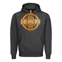 Charcoal Heather best grandpa Zipper Hoodie - DesigneFamous