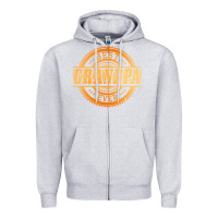 Heather Grey best grandpa Zipper Hoodie - DesigneFamous