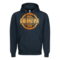 Navy best grandpa Zipper Hoodie - DesigneFamous