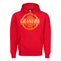 Red best grandpa Zipper Hoodie - DesigneFamous