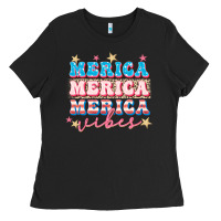Black Merica vibes Ladies Tee - FaDigitalArtStudio