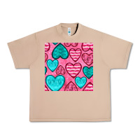 Burro valentines day hearts seamless pattern Urban Heavy Tee - BundleAndBundleShop