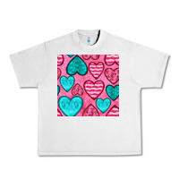 Lunar Rock valentines day hearts seamless pattern Urban Heavy Tee - BundleAndBundleShop