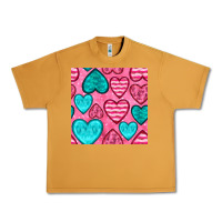 Peanut Butter valentines day hearts seamless pattern Urban Heavy Tee - BundleAndBundleShop
