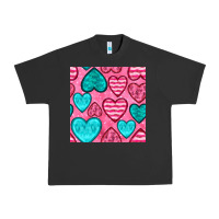 Valentines Day Hearts Seamless Pattern Urban Heavy Tee | Teevron
