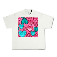Pistachio valentines day hearts seamless pattern Urban Heavy Tee - BundleAndBundleShop