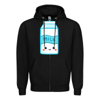 Black milk Zipper Hoodie - DesigneFamous