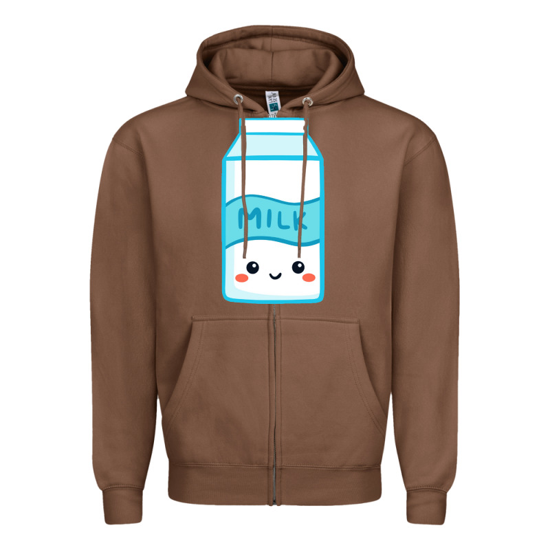 Milk Zipper Hoodie by DesigneFamous | Teevron