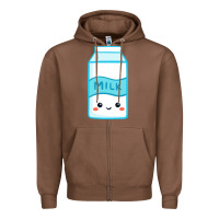 Chestnut milk Zipper Hoodie - DesigneFamous