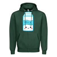 Sports Green milk Zipper Hoodie - DesigneFamous
