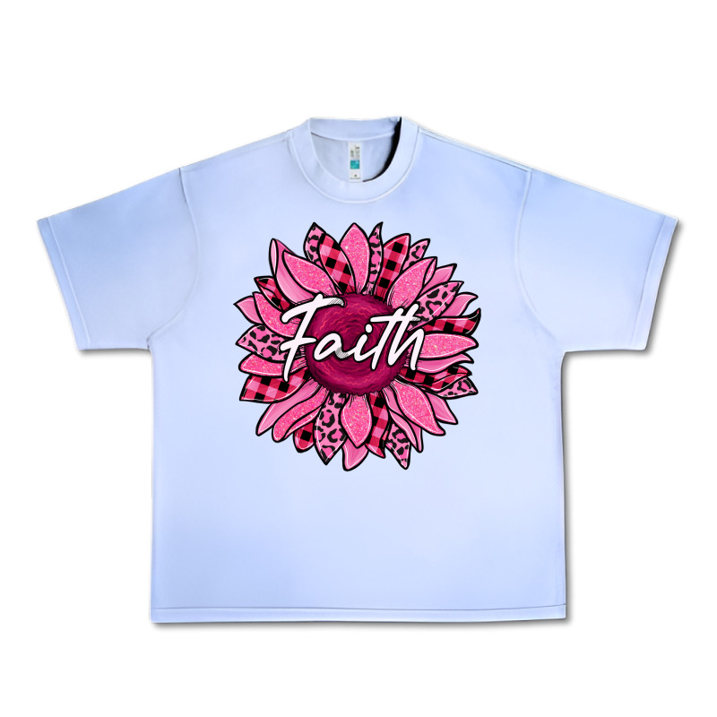 Faith Breast Cancer Awareness Sunflower Urban Heavy Tee by Jasminsmagicworld | Teevron