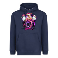 Navy Bull sheet Halloween ghost Heifer Heavyweight Hoodie - RanaPortraitStore