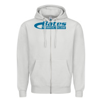 Dove Grey bates, technical academy Zipper Hoodie - DesigneFamous